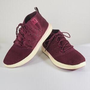 Under Armour Mid Top Shoes Women 8.5 Maroon Running Sneaker Trainer 1288352-543